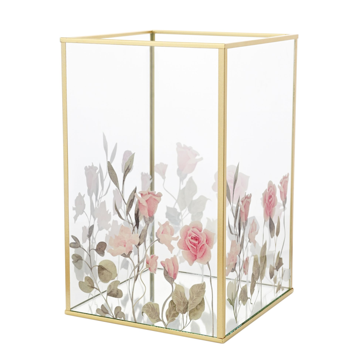 Sophia Classic Floral Glass Tea Light Holder - Large