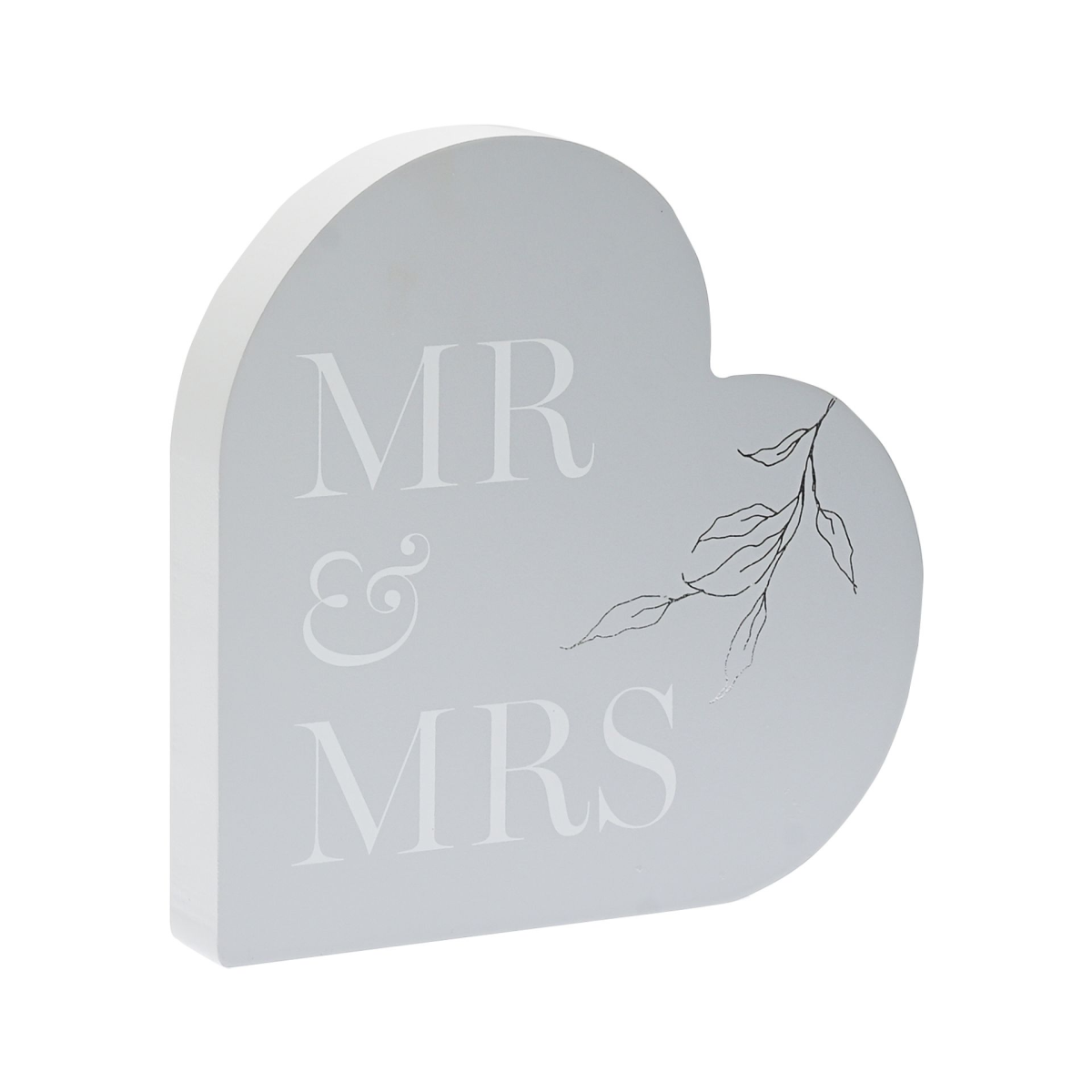 Amore Heart Mantel Plaque Mr & Mrs