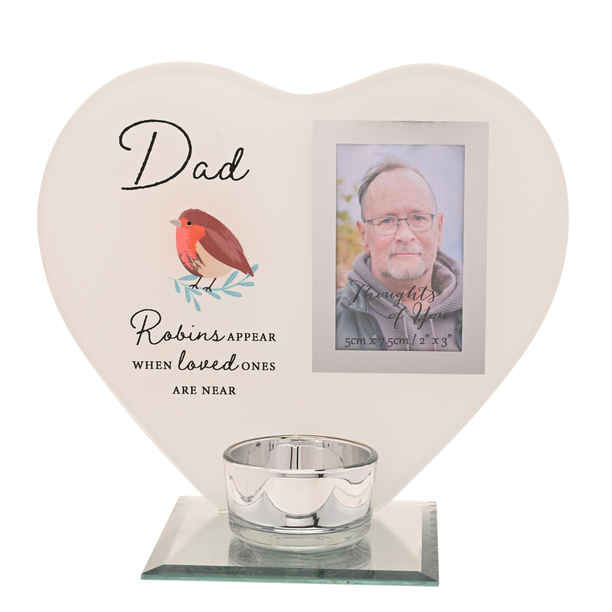 Thoughts of You Tea Light Holder with Photo - Dad