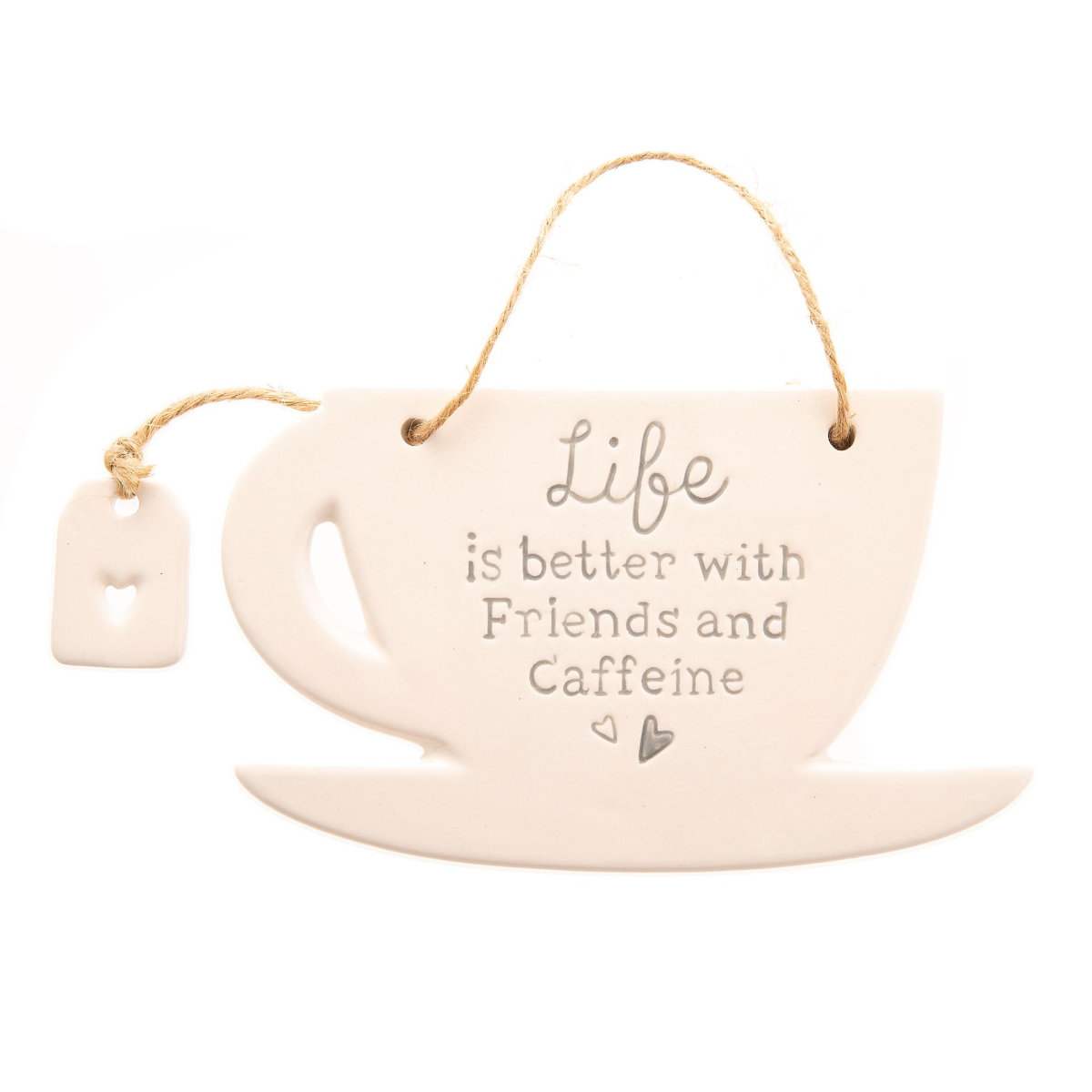 Love Life Teacup Hanging Plaque - Friends