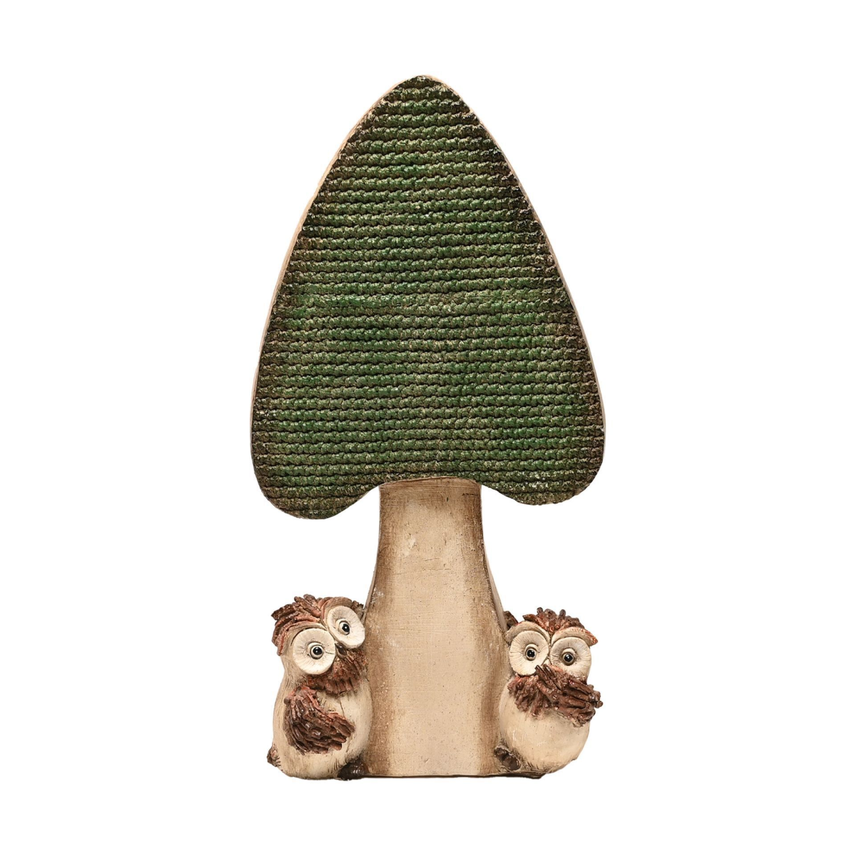 Country Living 2 Owls with a Mushroom Ornament