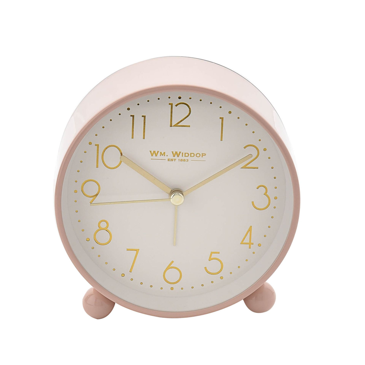 Hometime Metal Case Alarm Clock Light & Snooze Blush 10.8cm **(60/50)**