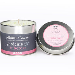 Gardenia & Tuberose - Scented Candle in a Tin - Potters Crouch