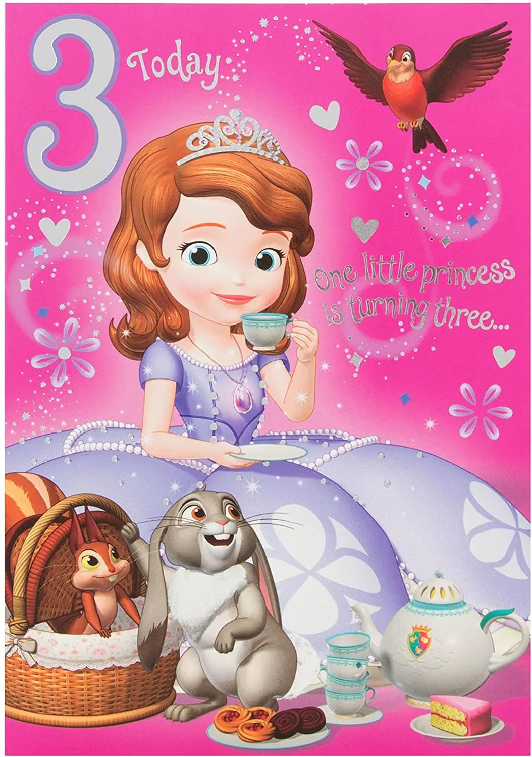 3rd Birthday Card Sofia and Friends