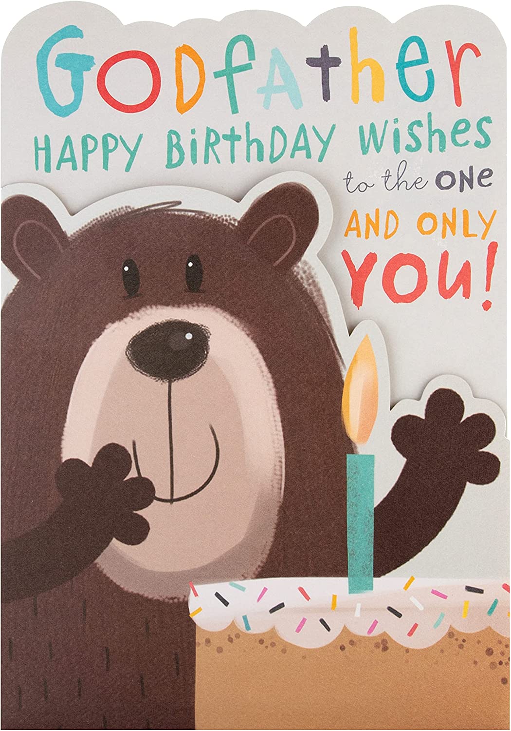 Godfather Birthday Card - A Cake Wth Gus
