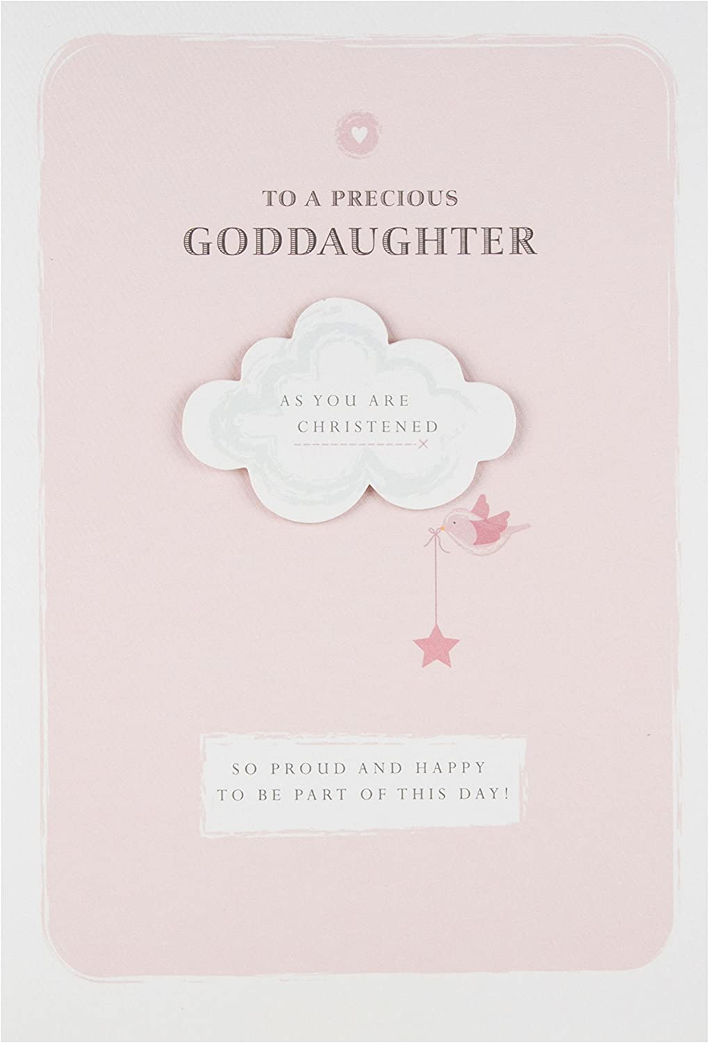 Goddaughter Christening Card - Heavenly Blessings