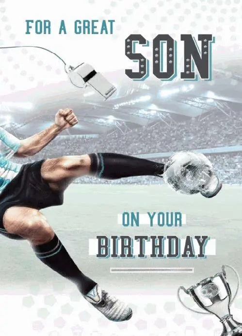 Son Birthday Card - A Flying Kick