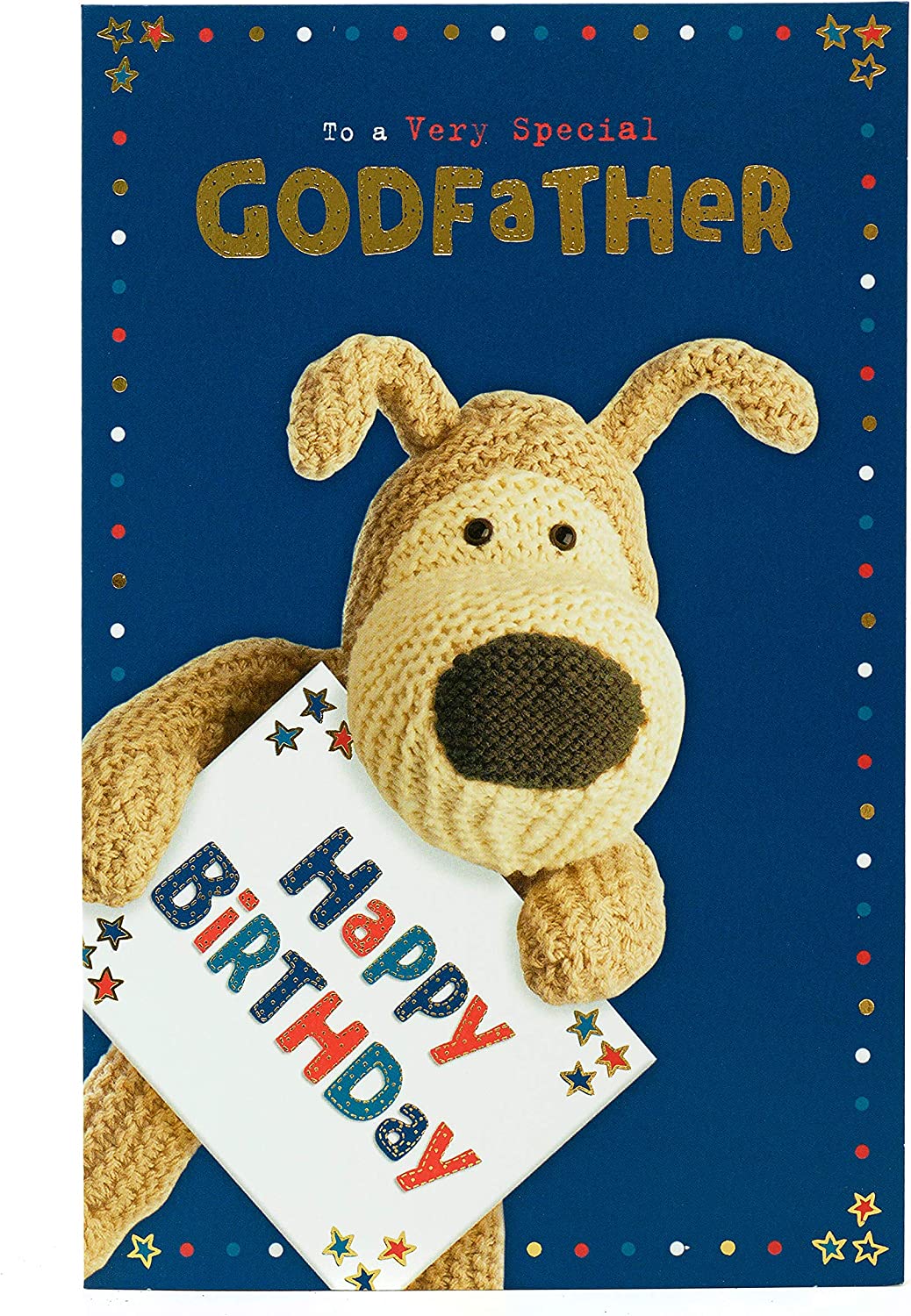 Godfather Birthday Card - Cute Boofle 