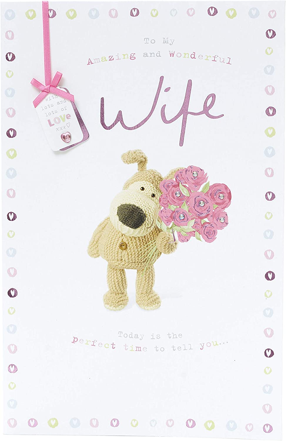 Wife Birthday Card - Boofle With Bunches Of Love