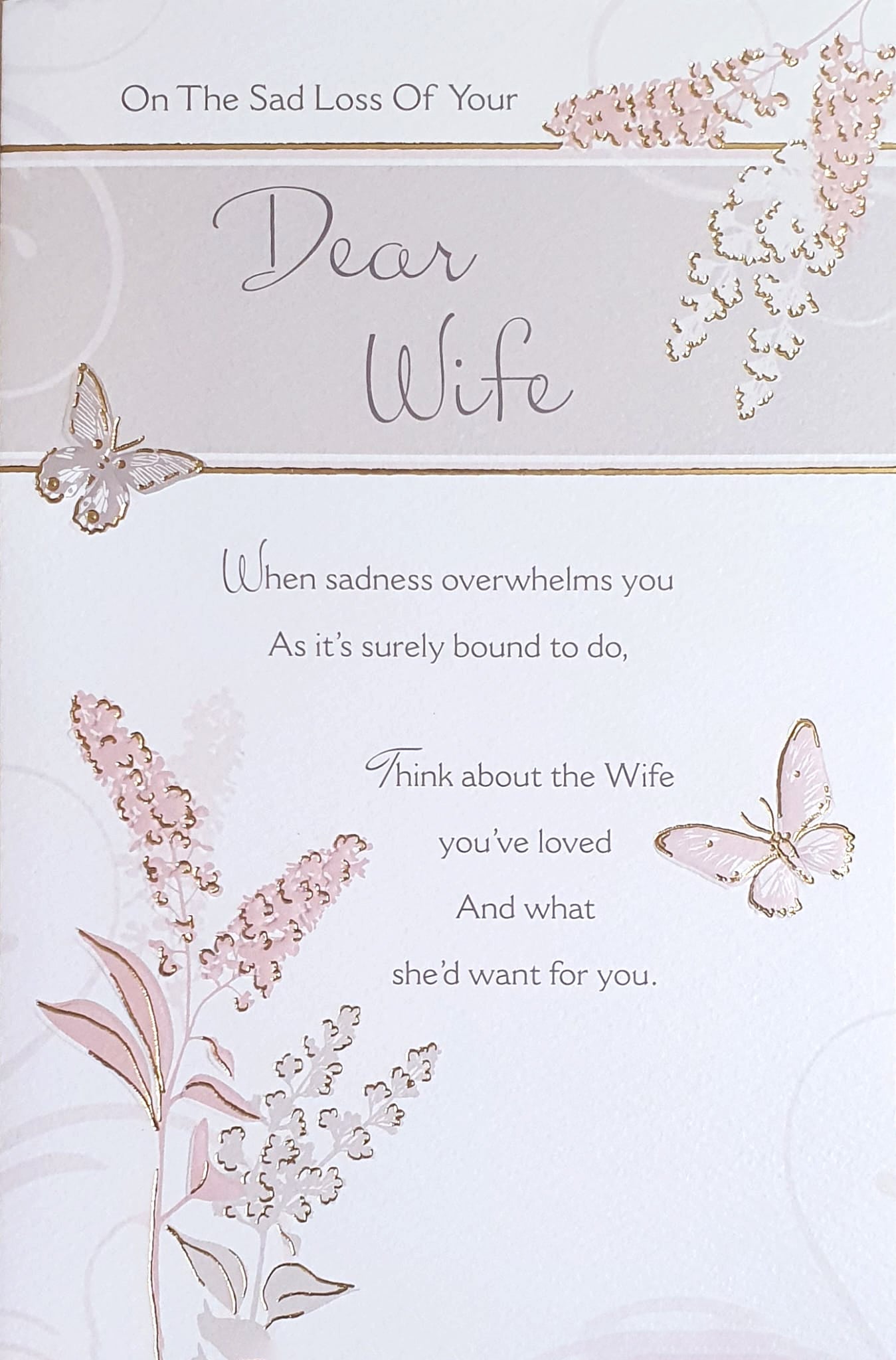 Wife Sympathy Card - Solidago The Supporting Flower