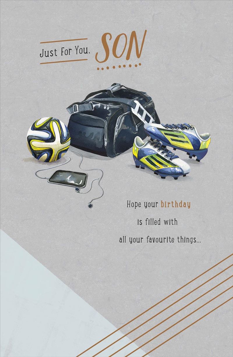 Son Birthday Card - The Love Of Football