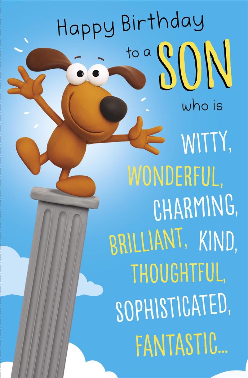 Son Birthday Card - Son On A Pedestal