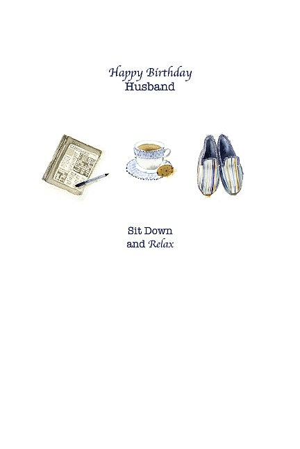 Husband Birthday Card - Time To Relax