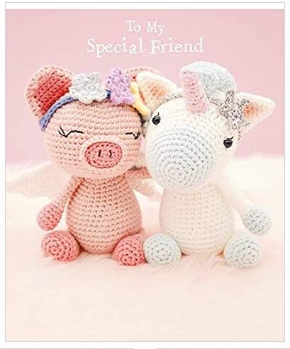 Friend Birthday Card - Cute Piglet And Unicorn