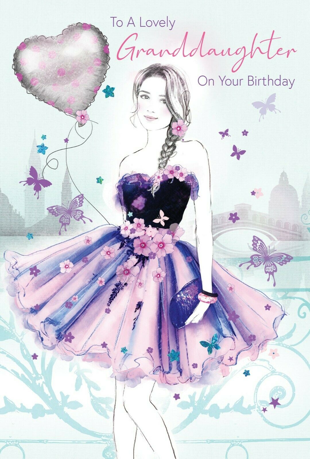 Granddaughter Birthday Card - Youthful And Glamourous