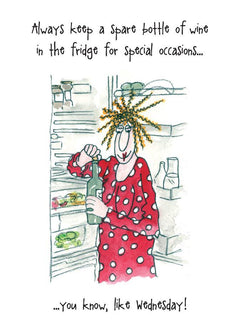 Humorous Blank Card - Wine for a Special Occasion