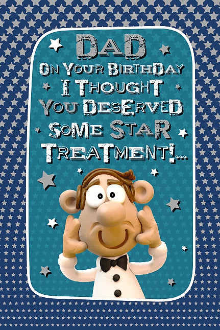 Dad Birthday Card - Star Treatment Humour