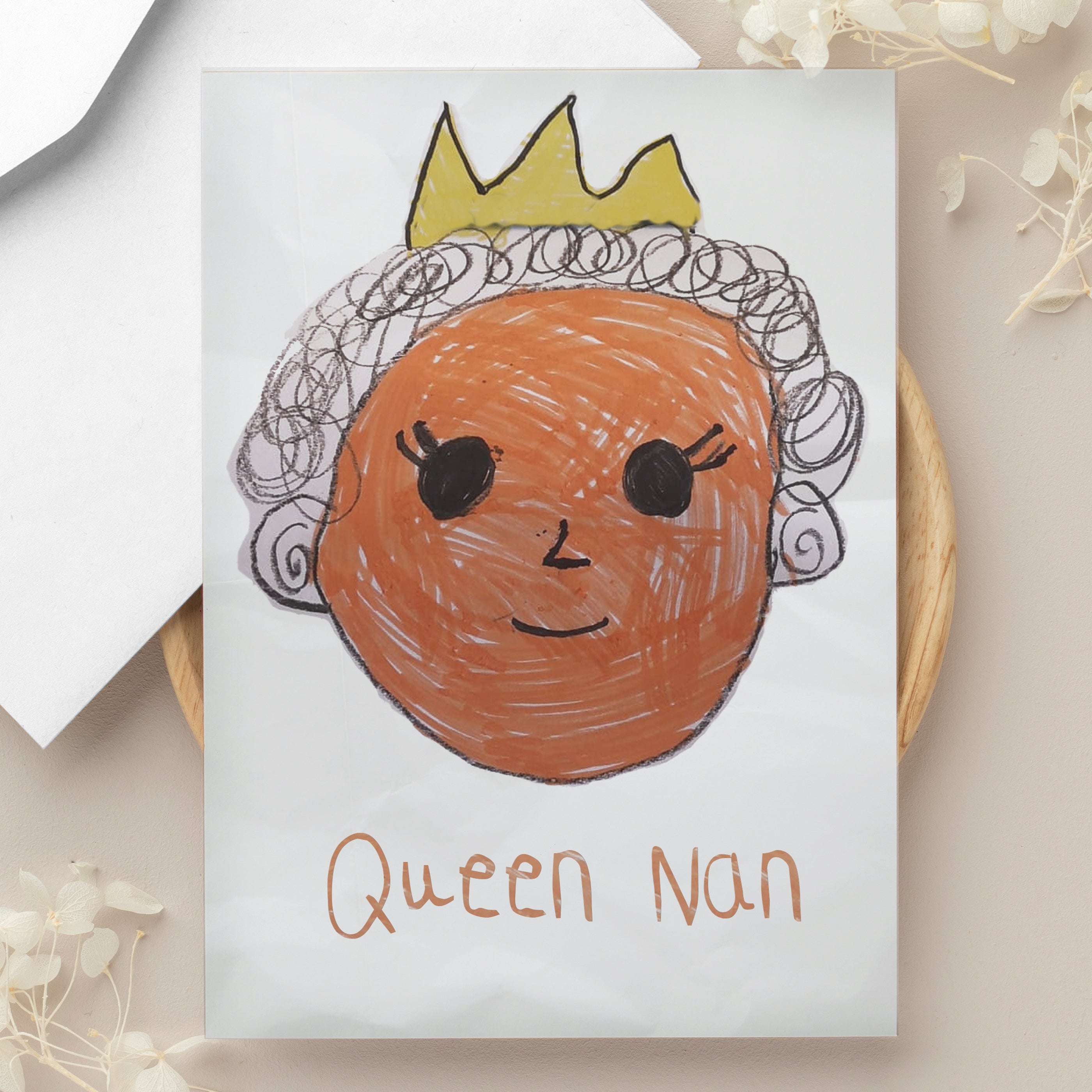 Personalised Childrens Drawing Photo Upload Card