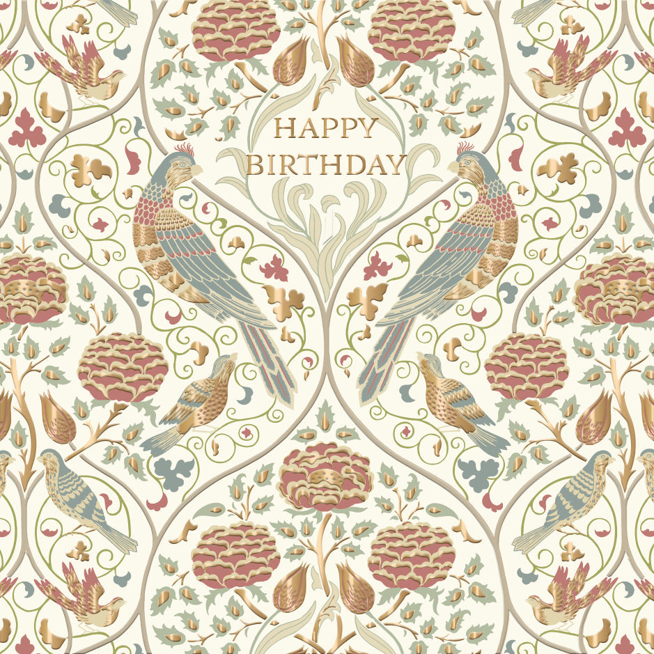 Birthday Card Blank - Posh Birds - Morris & Co