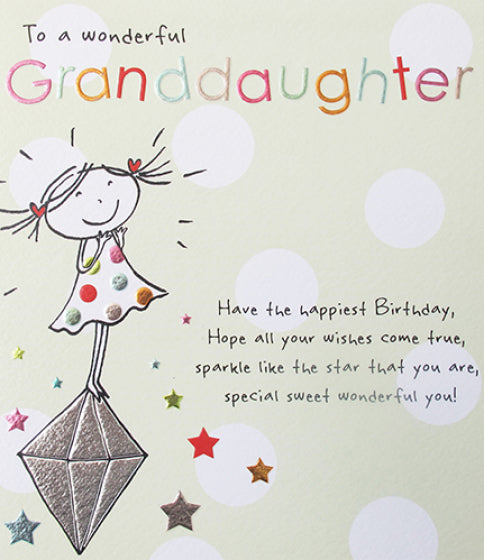 Granddaughter Birthday Card - Absolute Diamond