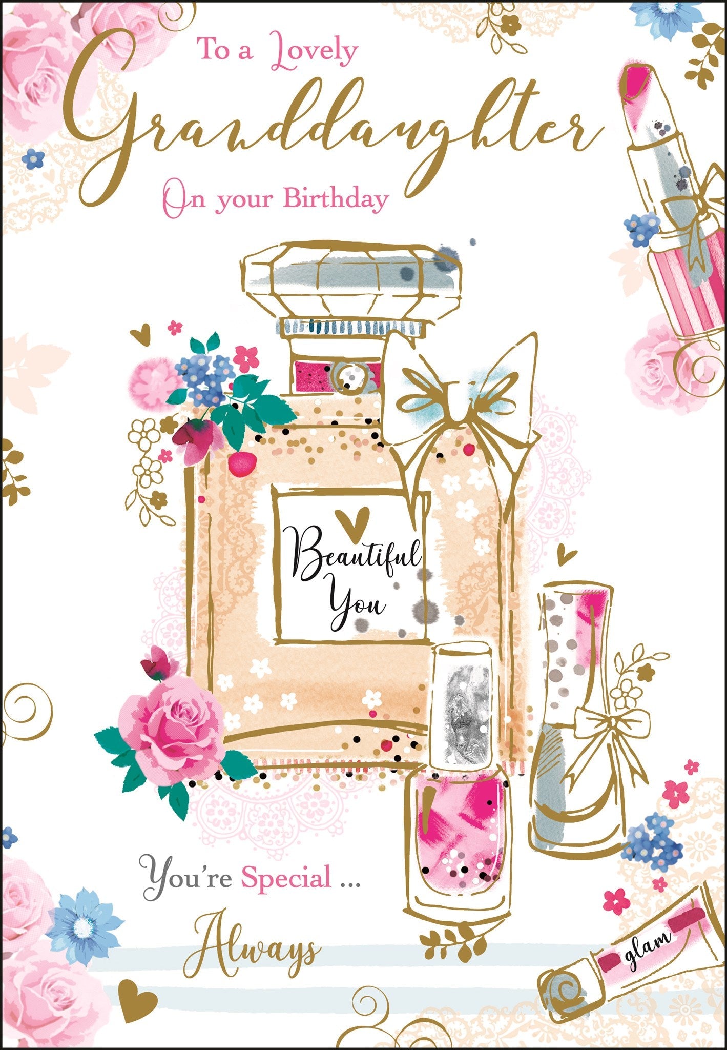 Granddaughter Birthday Card - Glamorous You