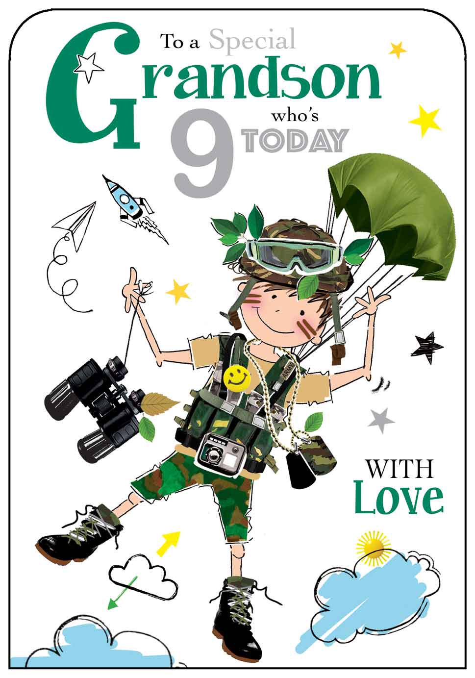 Grandson 9th Birthday Card - The Adventurer