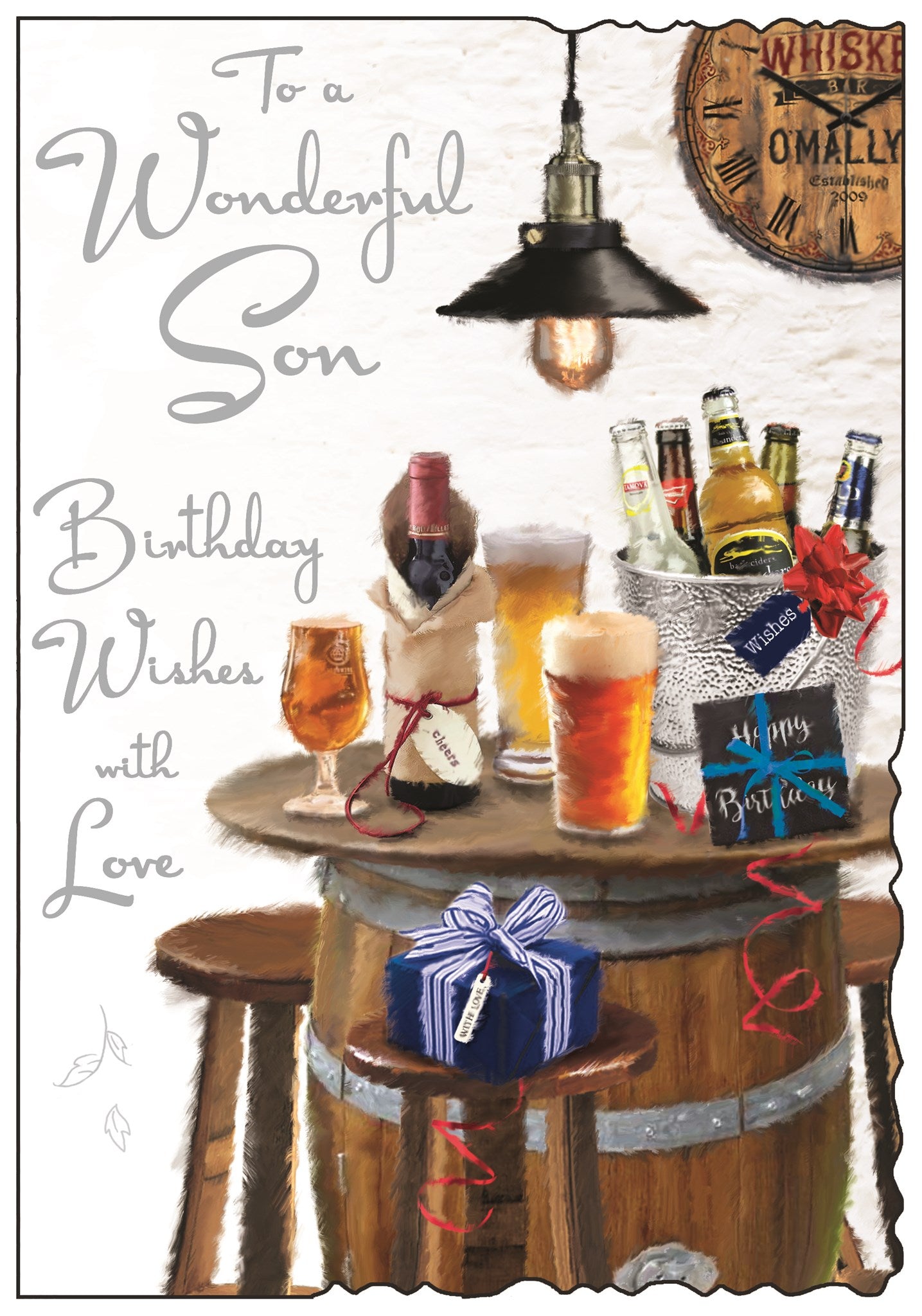 Son Birthday Card - A Choice Drinks To Celebrate With
